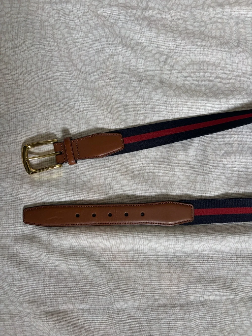 Torino Leather European Ribbed Striped Surcingle Belt size 38
